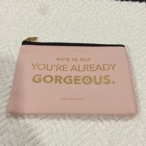 SHAPERMINT pink bag. Makeup pouch. Gold embossed. Beautiful pink colour.